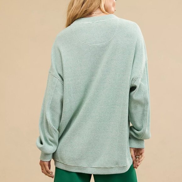 Aerie Getaway Waffle Sweatshirt - Picture 3 of 6
